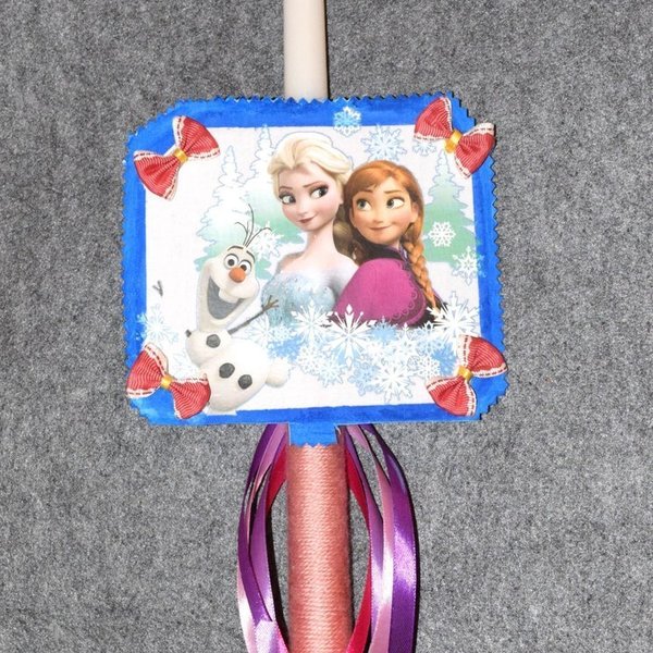 Λαμπάδα 40cm Elsa & Anna - κορίτσι, λαμπάδες, για παιδιά, ήρωες κινουμένων σχεδίων - 3