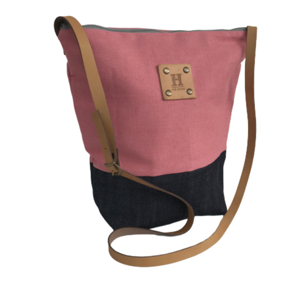 Χειροποίητη τσάντα messenger corfu - δέρμα, ύφασμα, χιαστί, μεγάλες, καθημερινό, all day, tote