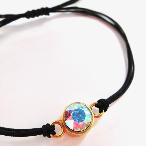 Rainbow Bracelet - Gold - charms, επιχρυσωμένα, ορείχαλκος, χάντρες, χεριού, αυξομειούμενα - 4