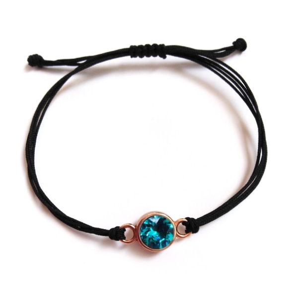 Turquoise Bracelet - Rose Gold - charms, ορείχαλκος, χεριού, αυξομειούμενα - 3