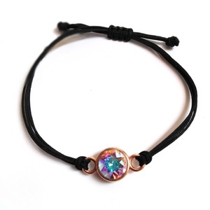 Rainbow Bracelet - Rοse Gold - charms, ορείχαλκος, χεριού, αυξομειούμενα