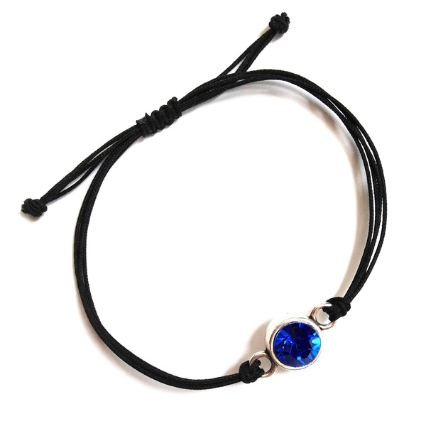 Sapphire Bracelet - Silver - charms, ορείχαλκος, επάργυρα, χεριού, αυξομειούμενα