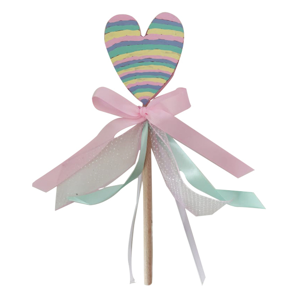 Πασχαλινή λαμπάδα σε σχήμα ''Heart rainbow'' - καρδιά, κορίτσι, λαμπάδες, για παιδιά, για εφήβους