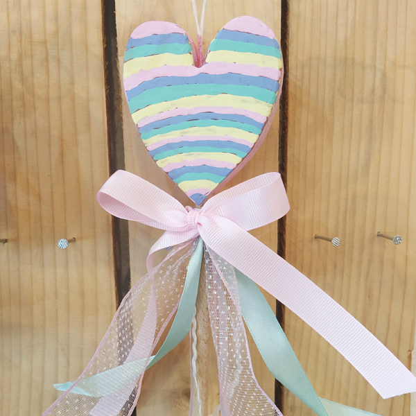Πασχαλινή λαμπάδα σε σχήμα ''Heart rainbow'' - καρδιά, κορίτσι, λαμπάδες, για παιδιά, για εφήβους - 2