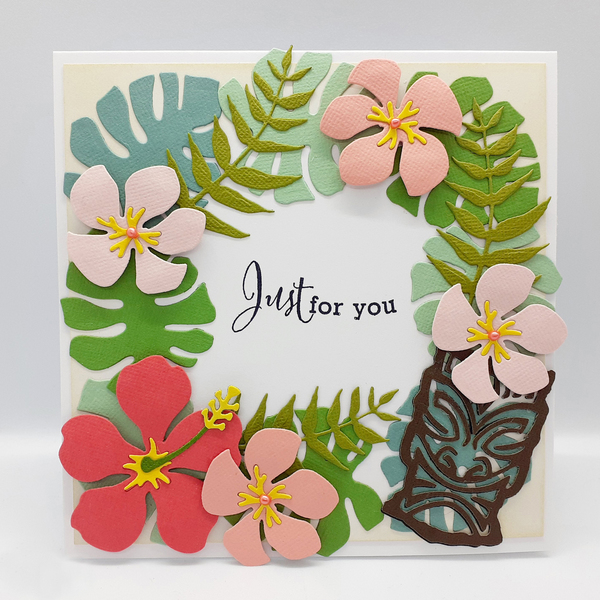 Ευχετήρια κάρτα - Tropical - λουλούδια, κάρτα ευχών, γενική χρήση, κάρτες - 3