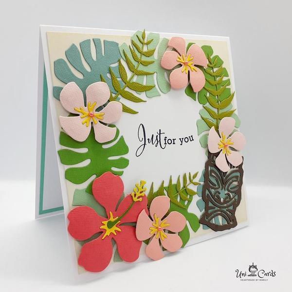 Ευχετήρια κάρτα - Tropical - λουλούδια, κάρτα ευχών, γενική χρήση, κάρτες - 4