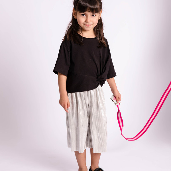 Ζιπ Κιλότ Πλισσέ - καλοκαίρι, κορίτσι, παιδικά ρούχα - 2
