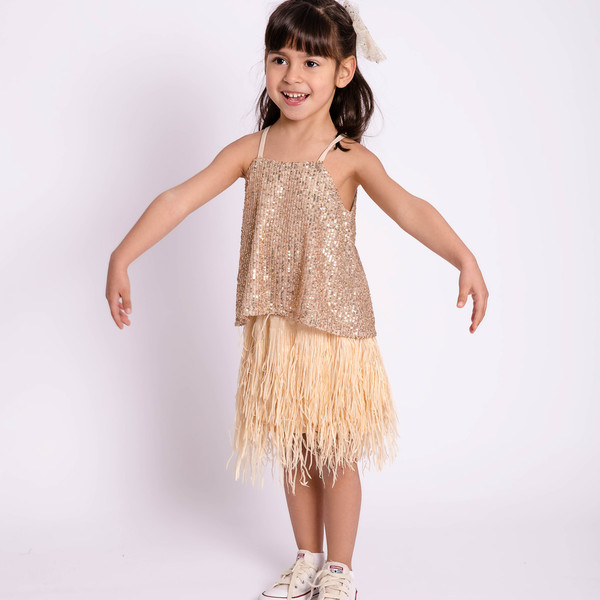 Φούστα Κρόσι - mini, κορίτσι, κρόσσια, παιδικά ρούχα - 3
