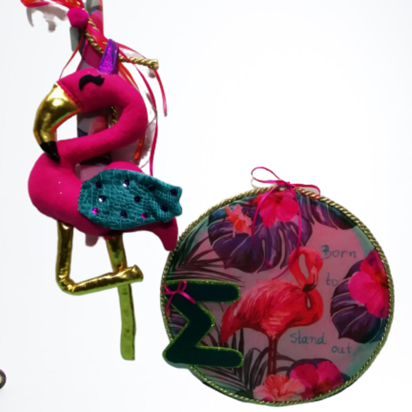 σετ λαμπάδας flamingo - κορίτσι, λαμπάδες, personalised, flamingos, για παιδιά, για εφήβους