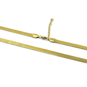 Glossy Gold XL Κολιέ Χρυσή Αλυσίδα Φίδι από Ανοξείδωτο Ατσάλι - επιχρυσωμένα, δώρο, μακριά, ατσάλι