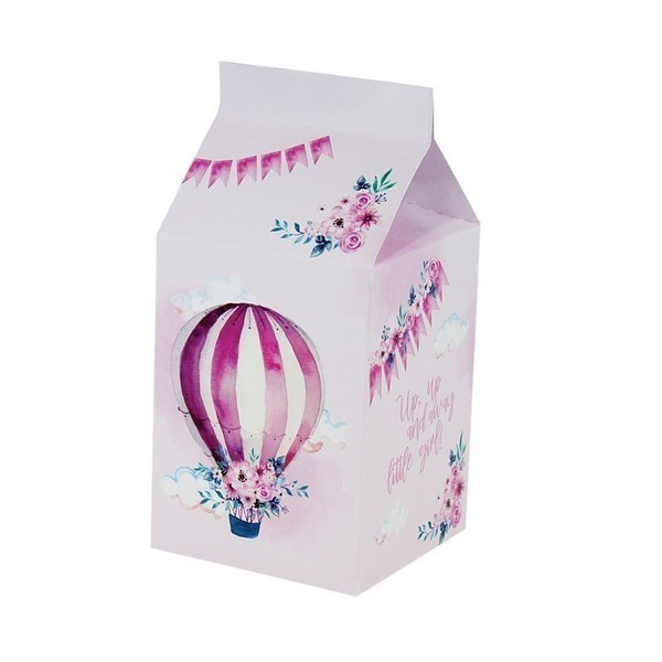Κουτί milk box για μπομπονιέρα και για γλυκά ή ζαχαρωτά - αερόστατο, μονόκερος, κύκνος, βάπτισης