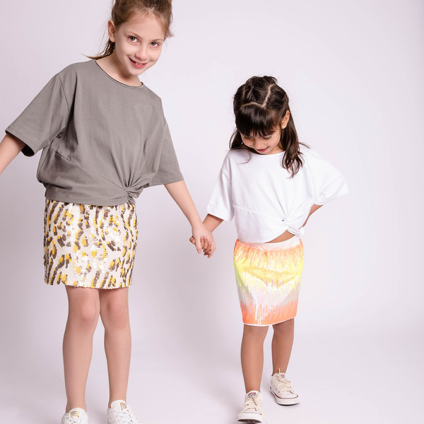 Φούστα Παγέτα Animal Print - mini, κορίτσι, παιδικά ρούχα