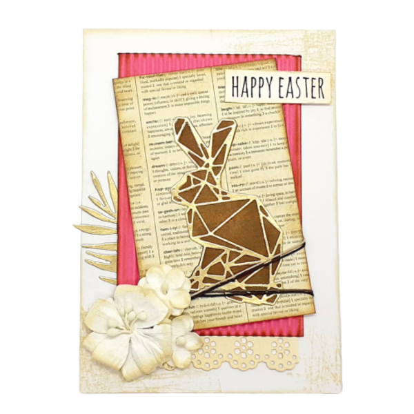 Ευχετήρια κάρτα για το Πάσχα - Λαγουδάκι origami - πάσχα, λαγουδάκι, κάρτα ευχών, κουνελάκι