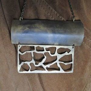Statement brass necklace - ορείχαλκος, χειροποίητα, μακριά, minimal, boho, ethnic - 4