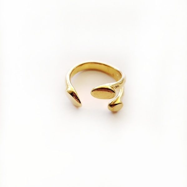 Gold ring - επιχρυσωμένα, ορείχαλκος, boho, μεγάλα, αυξομειούμενα, φθηνά