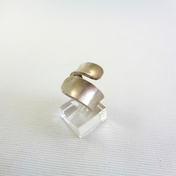 Ασημένιο ανοιχτό δαχτυλίδι - ασήμι, chevalier, αυξομειούμενα - 3