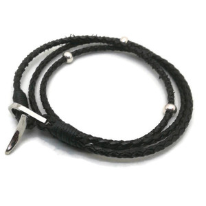 Βραχιόλι τριπλό με snake cord και μεταλλικά στοιχεία - βραχιόλια, κορδόνια, μεταλλικά στοιχεία