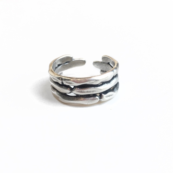 Μεταλλικό δαχτυλίδι επάργυρο layering - επάργυρα, layering, boho, μπρούντζος, μεγάλα, αυξομειούμενα, φθηνά