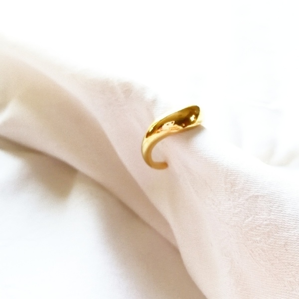 Golden ring - statement, επιχρυσωμένα, minimal