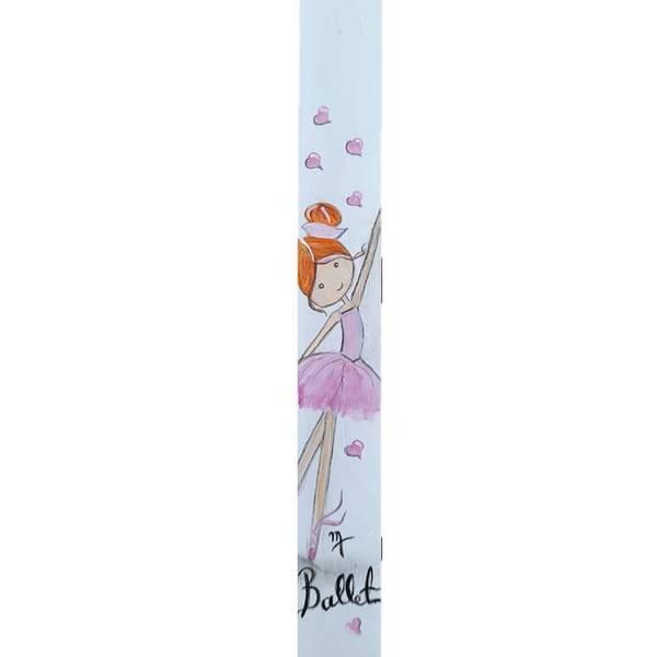 Λαμπάδα BALLERINA ζωγραφισμένη στο χέρι - ζωγραφισμένα στο χέρι, κορίτσι, λαμπάδες, μπαλαρίνες, πασχαλινά δώρα