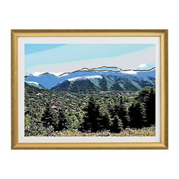 Δάσος, χειμώνας σε βουνό. (50X70cm) - δώρο, αφίσες, πίνακες ζωγραφικής - 2