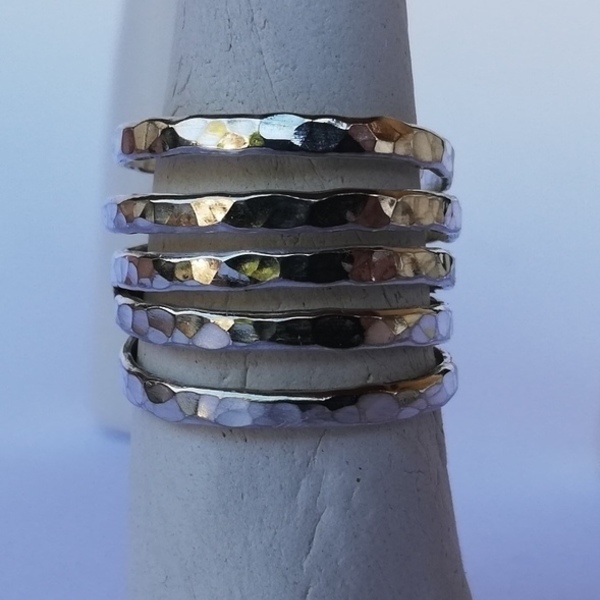 Ασημένιο σφυριλατο δαχτυλίδι 925° - ασήμι, chevalier, ασήμι 925, σφυρήλατο, boho, σταθερά