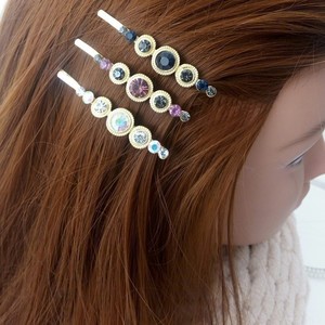 Τσιμπιδάκι μαλλιών με στρας - μοδάτο, hair clips - 2