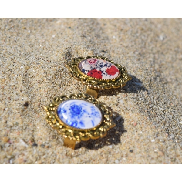 Vintage χρυσάφι δαχτυλίδι με floral μοτίβο - vintage, boho, μεγάλα, αυξομειούμενα, φθηνά - 3