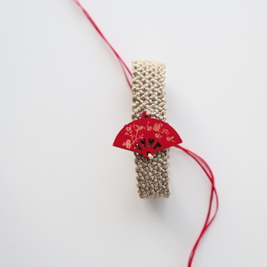 "Geisha Bracelet Macrame-Βραχιόλι με Ξύλινο Στοιχείο Μακραμέ" - κερωμένα κορδόνια, μακραμέ, κορδόνια, αυξομειούμενα - 3