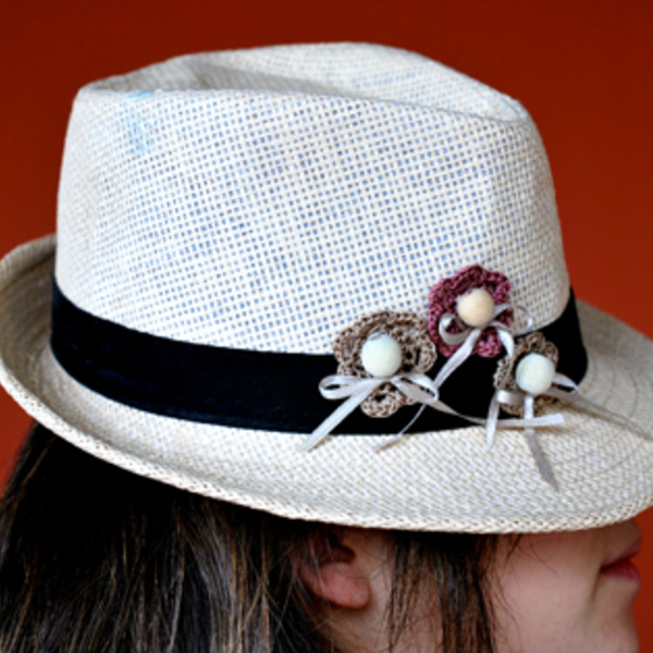 Γυναικείο ανοιξιάτικο καπέλο - ψάθινα - 2