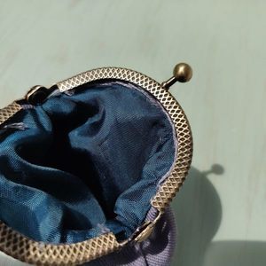 Μίνι πορτοφολάκι - μπρελόκ, κεντημένο με κοριτσάκι στο ποδήλατο - ύφασμα, κεντητά, δώρο, πορτοφόλια κερμάτων - 3