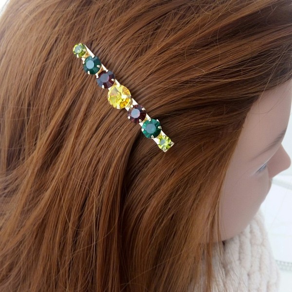 Τσιμπιδάκι κλιπ μαλλιών με στρας - μοδάτο, trend, hair clips - 2