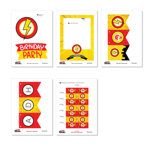 Γενέθλια με "Flash" (Εκτυπώσιμo αρχείo pdf) - αγόρι, διακοσμητικά, σούπερ ήρωες - 5