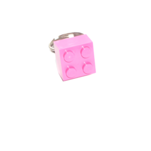 Δαχτυλίδι τουβλάκι - ροζ, τουβλάκια, faux bijoux, αυξομειούμενα, φθηνά