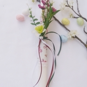 Λαμπαδα Ρομαντική για κορίτσια - λουλούδια, φλοράλ, αρωματικές λαμπάδες