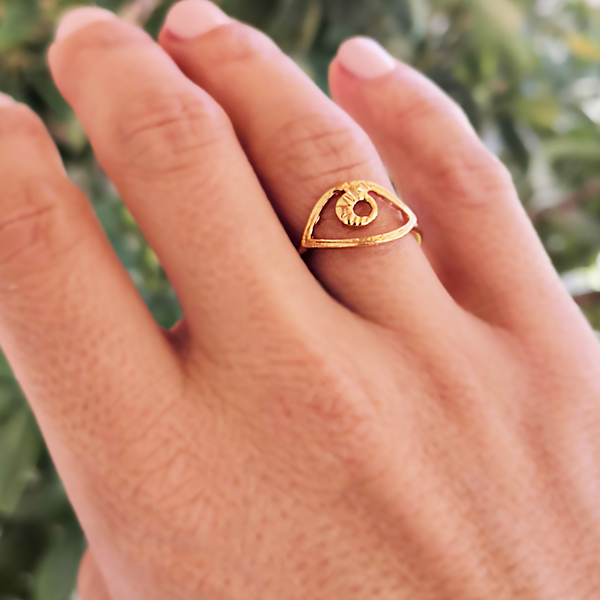 Εvil Eye Ring - Boho style ring - δαχτυλίδι, φθηνά - 3