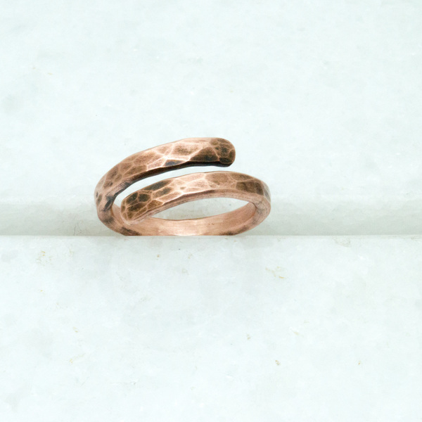 Χάλκινο δαχτυλίδι - δαχτυλίδι, minimal, κοσμήματα, αυξομειούμενα, φθηνά - 3