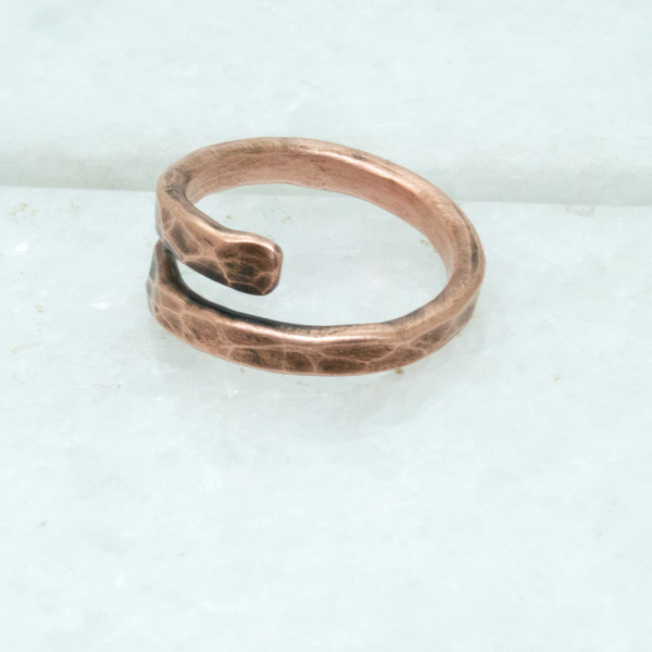 Χάλκινο δαχτυλίδι - δαχτυλίδι, minimal, κοσμήματα, αυξομειούμενα, φθηνά - 4