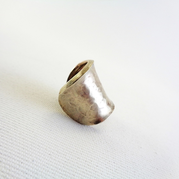 Ασημένιο σφυρήλατο ανοιχτό δαχτυλίδι - ασήμι, chevalier, αυξομειούμενα - 2