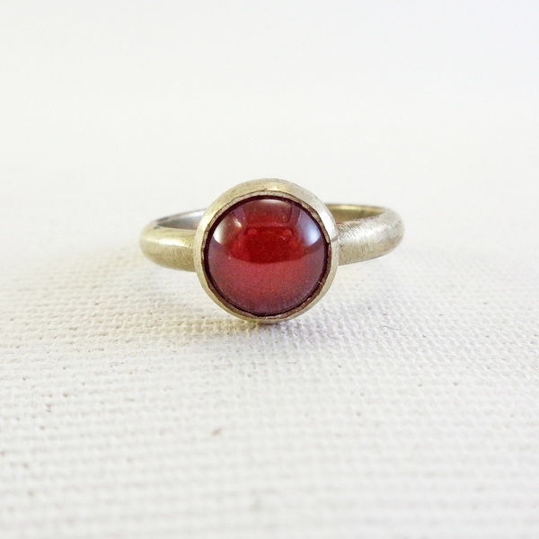 Ασημένιο δαχτυλίδι με κόκκινο Αχάτη - ασήμι, ημιπολύτιμες πέτρες, σταθερά, φθηνά - 3
