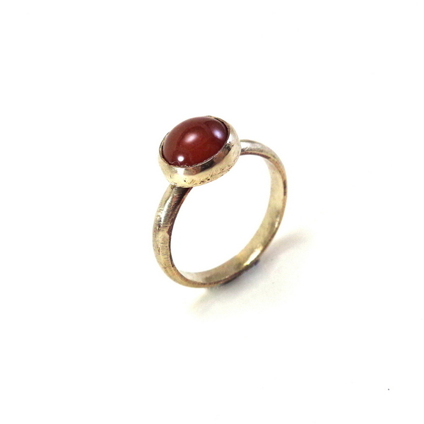 Ασημένιο δαχτυλίδι με κόκκινο Αχάτη - ασήμι, ημιπολύτιμες πέτρες, σταθερά, φθηνά