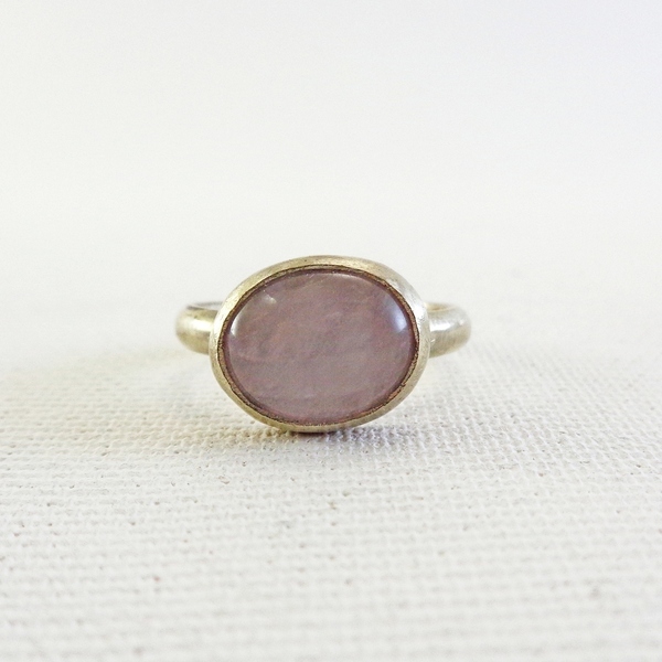 Ασημένιο δαχτυλίδι με rose Quartz - ασήμι, ημιπολύτιμες πέτρες, σταθερά - 2