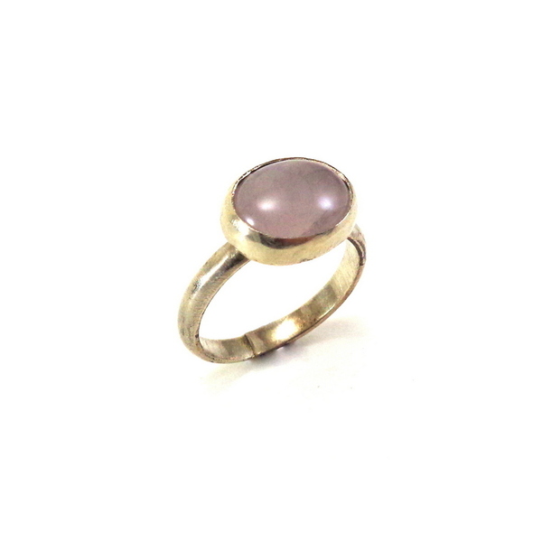 Ασημένιο δαχτυλίδι με rose Quartz - ασήμι, ημιπολύτιμες πέτρες, σταθερά