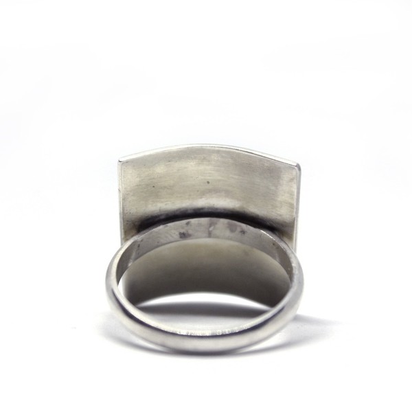 Δαχτυλίδι, ασήμι925, χειροποίητο, γεωμετρικό, απλό, λουστρατο, λαμπερό, handmade, square, simple form - ασήμι, επιχρυσωμένα, επάργυρα, σταθερά, μεγάλα - 4