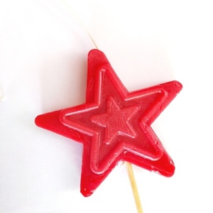 Πρωτότυπο μινι λαμπαδακι 24 εκατοστά αστέρι κόκκινο - λαμπάδες, για παιδιά, για ενήλικες, για εφήβους - 2