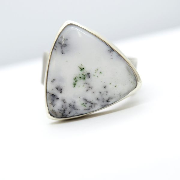Ασημένιο δαχτυλίδι με Δενδρίτη Αχάτη (Dendritic Agate) - ασήμι, ημιπολύτιμες πέτρες, χειροποίητα, boho, σταθερά - 3