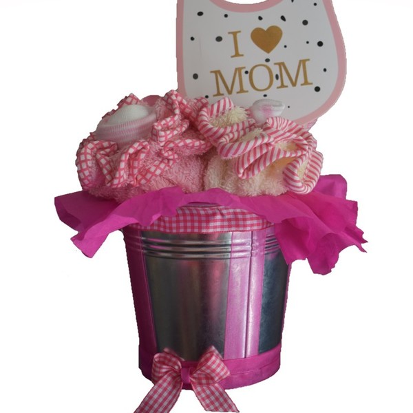 Diaper Cake (Diaper bouquet) - κορίτσι, δώρα για βάπτιση, σετ δώρου, δώρο γέννησης, diaper cake