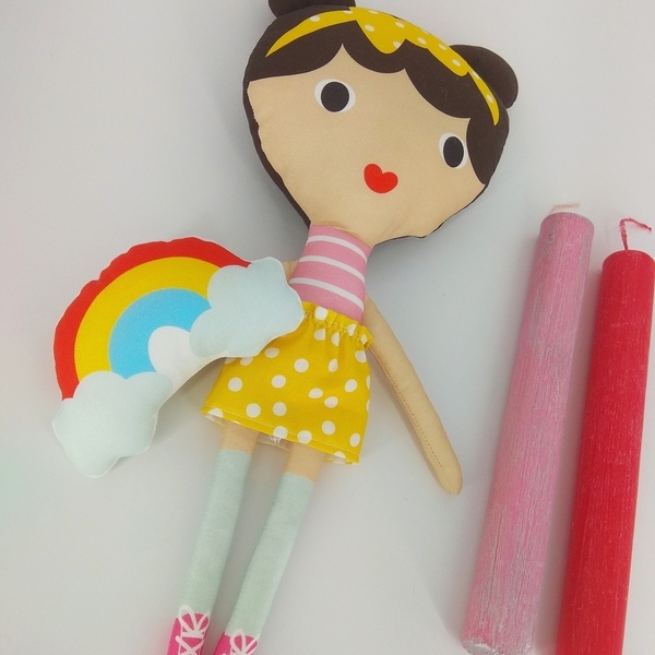 Πασχαλινή αρωματική λαμπάδα glitter με υφασμάτινη κούκλα και αξεσουάρ - κορίτσι, λαμπάδες, μπαλαρίνες, για παιδιά - 2