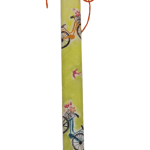 Χειροποίητη Οβάλ Λαμπάδα "Πολύχρωμα Ποδήλατα" - κορίτσι, λαμπάδες, για παιδιά, για ενήλικες, για εφήβους