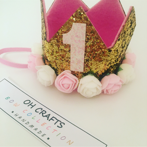 Birthday crown flowers - κορώνα, μαλλιά, birthday, headbands - 2